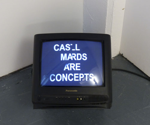 Philip Bradshaw,  Artist, Installation view, floor monitor, Amongst Other Things, Richmix, 2014